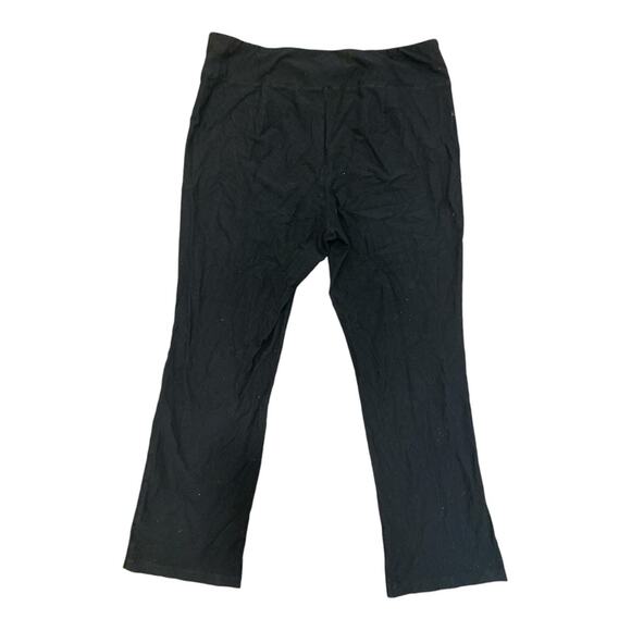 Eileen Fisher Plus Size 1X Black Stretchy Straight Leg Pull-on‎ Pants - Picture 5 of 6